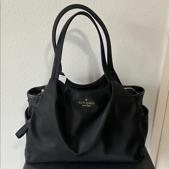 NEW Kate Spade Chelsea Baby Bag black Tote Sleek Minimalist Design - Picture 3 of 12